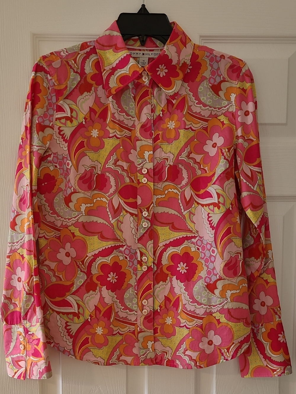 Retro Mod Floral Paisley Button Down Shirt